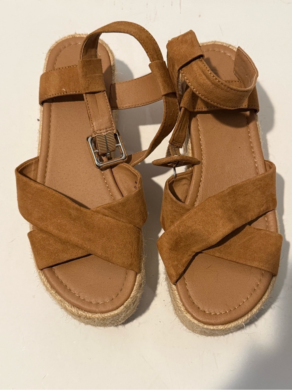 Urban Outfitters Tan Suede Espadrille Sandals